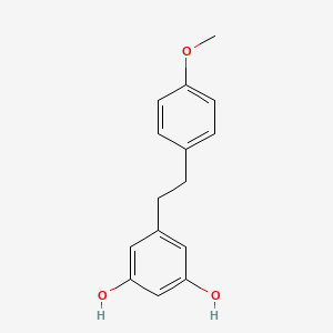 molecular formula C15H16O3 B14366546 1,3-Benzenediol, 5-[2-(4-methoxyphenyl)ethyl]- CAS No. 90332-29-9