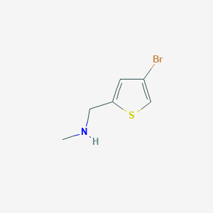 molecular formula C6H8BrNS B1436656 1-(4-Bromothiophen-2-yl)-N-methylmethanamine CAS No. 814255-78-2
