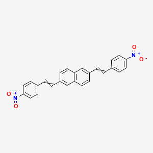 molecular formula C26H18N2O4 B14366567 2,6-Bis[2-(4-nitrophenyl)ethenyl]naphthalene CAS No. 93374-44-8