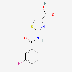 molecular formula C11H7FN2O3S B1436657 2-[(3-氟苯甲酰)氨基]-1,3-噻唑-4-羧酸 CAS No. 941869-58-5