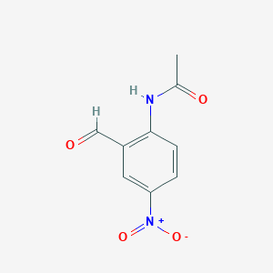 molecular formula C9H8N2O4 B14366606 N-(2-Formyl-4-nitrophenyl)acetamide CAS No. 91538-60-2