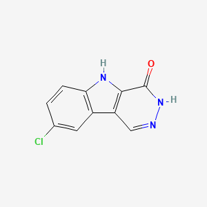molecular formula C10H6ClN3O B1436664 8-chloro-3,5-dihydro-4H-pyridazino[4,5-b]indol-4-one CAS No. 156421-91-9
