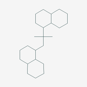 molecular formula C24H42 B14366677 1-[1-(1,2,3,4,4a,5,6,7,8,8a-Decahydronaphthalen-1-yl)-2-methylpropan-2-yl]-1,2,3,4,4a,5,6,7,8,8a-decahydronaphthalene CAS No. 90621-78-6