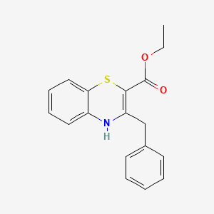 molecular formula C18H17NO2S B14366696 Ethyl 3-benzyl-4H-1,4-benzothiazine-2-carboxylate CAS No. 90252-73-6