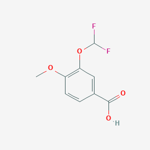molecular formula C9H8F2O4 B143667 3-(Difluoromethoxy)-4-methoxybenzoic acid CAS No. 162401-65-2