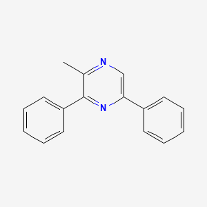 molecular formula C17H14N2 B14366704 Pyrazine, 2-methyl-3,5-diphenyl- CAS No. 93764-52-4