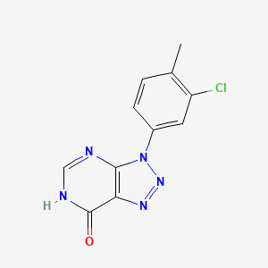 molecular formula C11H8ClN5O B1436673 3-(3-chloro-4-methylphenyl)-3,6-dihydro-7H-[1,2,3]triazolo[4,5-d]pyrimidin-7-one CAS No. 1082366-91-3