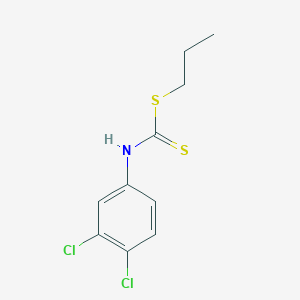 molecular formula C10H11Cl2NS2 B14366730 propyl N-(3,4-dichlorophenyl)carbamodithioate 