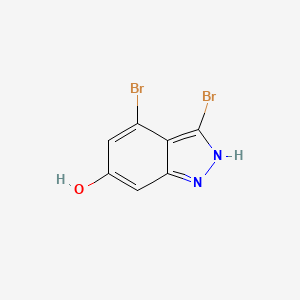 molecular formula C7H4Br2N2O B1436674 3,4-二溴-6-羟基（1H）吲唑 CAS No. 887568-91-4