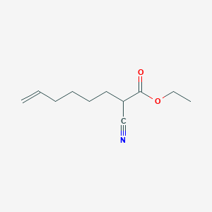 molecular formula C11H17NO2 B14366745 Ethyl 2-cyanooct-7-enoate CAS No. 91340-22-6