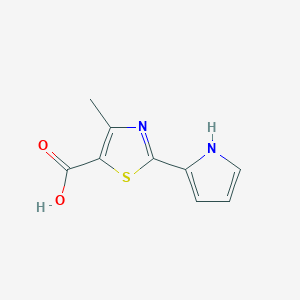 molecular formula C9H8N2O2S B1436675 4-methyl-2-(1H-pyrrol-2-yl)thiazole-5-carboxylic acid CAS No. 1017480-55-5