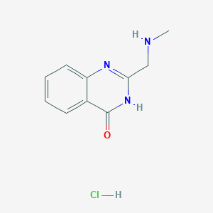 molecular formula C10H12ClN3O B1436679 2-[(methylamino)methyl]quinazolin-4(3H)-one hydrochloride CAS No. 1170187-60-6
