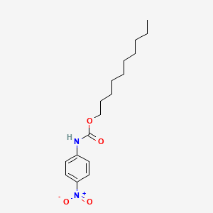 molecular formula C17H26N2O4 B14366806 Carbamic acid, (4-nitrophenyl)-, decyl ester CAS No. 93814-57-4