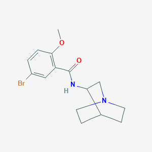 molecular formula C15H19BrN2O2 B14366832 Benzamide, N-1-azabicyclo[2.2.2]oct-3-yl-5-bromo-2-methoxy- CAS No. 90183-20-3