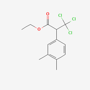 molecular formula C13H15Cl3O2 B14366836 Ethyl 3,3,3-trichloro-2-(3,4-dimethylphenyl)propanoate CAS No. 92021-81-3