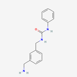 molecular formula C15H17N3O B14366864 N-{[3-(Aminomethyl)phenyl]methyl}-N'-phenylurea CAS No. 91777-65-0