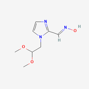 molecular formula C8H13N3O3 B1436688 1-(2,2-dimethoxyethyl)-1H-imidazole-2-carbaldehyde oxime CAS No. 1160264-32-3