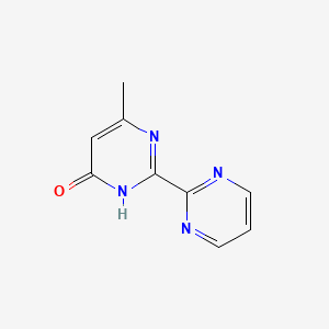 molecular formula C9H8N4O B1436692 6-Methyl-2-(pyrimidin-2-yl)-3,4-dihydropyrimidin-4-one CAS No. 1153999-07-5