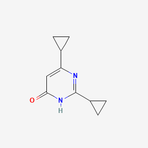 molecular formula C10H12N2O B1436696 2,6-二环丙基嘧啶-4-醇 CAS No. 874880-35-0