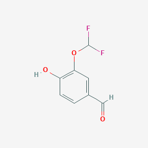 molecular formula C8H6F2O3 B143670 3-(Difluoromethoxy)-4-hydroxybenzaldehyde CAS No. 53173-70-9