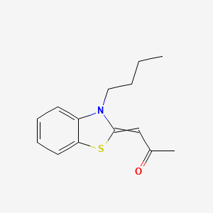 molecular formula C14H17NOS B14367033 1-(3-Butyl-1,3-benzothiazol-2(3H)-ylidene)propan-2-one CAS No. 91019-90-8