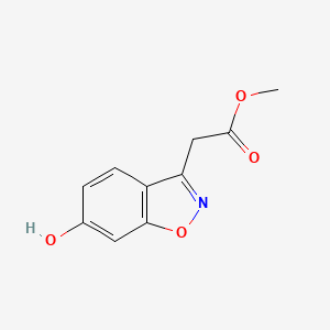 molecular formula C10H9NO4 B1436704 Methyl 2-(6-Hydroxy-1,2-benzisoxazol-3-yl)acetate CAS No. 34173-07-4