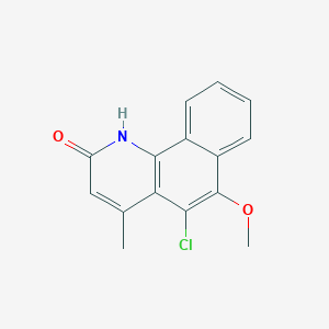 molecular formula C15H12ClNO2 B14367045 5-Chloro-6-methoxy-4-methylbenzo[h]quinolin-2(1H)-one CAS No. 92599-08-1