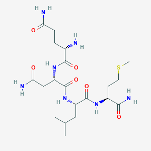 molecular formula C20H37N7O6S B14367082 L-Glutaminyl-L-asparaginyl-L-leucyl-L-methioninamide CAS No. 90071-84-4