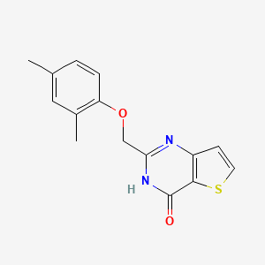 molecular formula C15H14N2O2S B1436712 2-[(2,4-dimethylphenoxy)methyl]-3H,4H-thieno[3,2-d]pyrimidin-4-one CAS No. 1455245-47-2