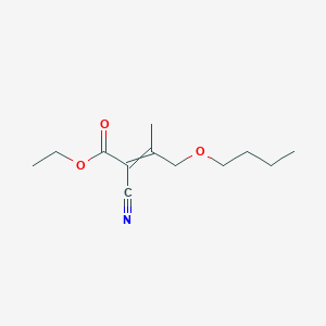molecular formula C12H19NO3 B14367145 Ethyl 4-butoxy-2-cyano-3-methylbut-2-enoate CAS No. 90158-40-0