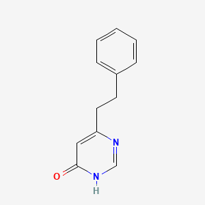molecular formula C12H12N2O B1436718 6-(2-Phenylethyl)-pyrimidin-4-ol CAS No. 1258306-09-0