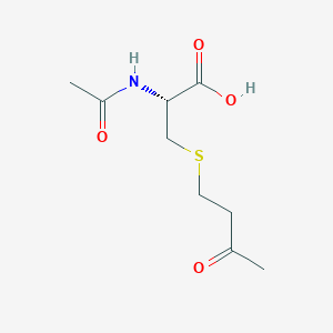 molecular formula C9H15NO4S B14367211 L-Cysteine, N-acetyl-S-(3-oxobutyl)- CAS No. 92079-08-8