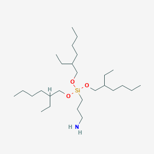 molecular formula C27H59NO3Si B14367226 3-{Tris[(2-ethylhexyl)oxy]silyl}propan-1-amine CAS No. 94195-00-3