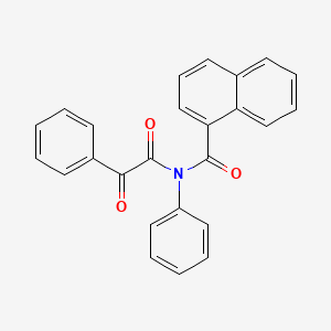 molecular formula C25H17NO3 B14367227 N-[Oxo(phenyl)acetyl]-N-phenylnaphthalene-1-carboxamide CAS No. 91657-91-9
