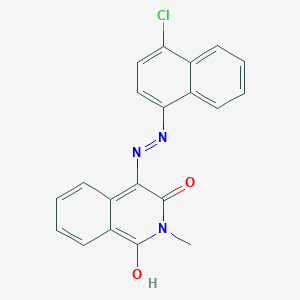 molecular formula C20H14ClN3O2 B1436725 2-methyl-1,3,4(2H)-isoquinolinetrione 4-[N-(4-chloro-1-naphthyl)hydrazone] CAS No. 924862-22-6