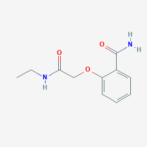 molecular formula C11H14N2O3 B14367251 Benzamide, 2-[2-(ethylamino)-2-oxoethoxy]- CAS No. 90074-81-0