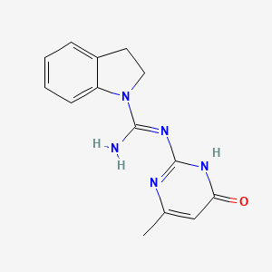 N-(6-methyl-4-oxo-1,4-dihydropyrimidin-2-yl)indoline-1-carboximidamide