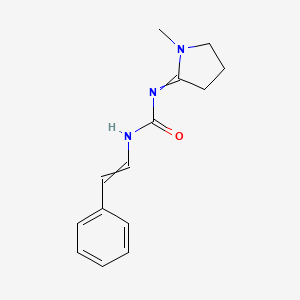 molecular formula C14H17N3O B14367294 N-(1-Methylpyrrolidin-2-ylidene)-N'-(2-phenylethenyl)urea CAS No. 90096-72-3