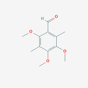 molecular formula C12H16O4 B14367309 Benzaldehyde, 2,4,5-trimethoxy-3,6-dimethyl- CAS No. 92421-47-1