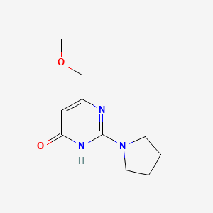 molecular formula C10H15N3O2 B1436731 6-(methoxymethyl)-2-(pyrrolidin-1-yl)pyrimidin-4(3H)-one CAS No. 1241669-65-7