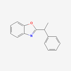 molecular formula C15H13NO B14367316 2-(1-Phenylethyl)-1,3-benzoxazole CAS No. 91657-27-1
