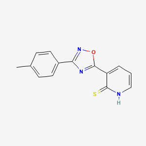 molecular formula C14H11N3OS B1436732 3-[3-(4-Methylphenyl)-1,2,4-oxadiazol-5-yl]pyridine-2-thiol CAS No. 1325306-72-6