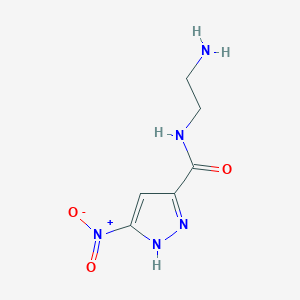 molecular formula C6H9N5O3 B1436737 N-(2-aminoethyl)-5-nitro-1H-pyrazole-3-carboxamide CAS No. 1159989-44-2