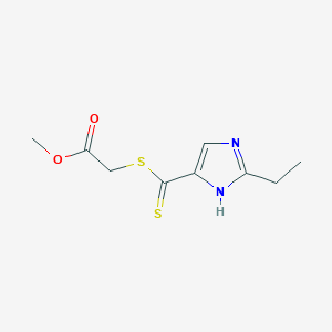 molecular formula C9H12N2O2S2 B14367424 Methyl [(2-ethyl-1H-imidazole-5-carbothioyl)sulfanyl]acetate CAS No. 92601-53-1