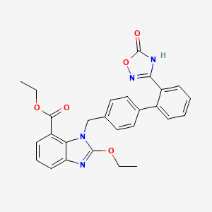 Ethyl 2-ethoxy-1-((2'-(5-oxo-2,5-dihydro-1,2,4-oxadiazol-3-yl)-[1,1'-biphenyl]-4-yl)methyl)-1H-benzo[d]imidazole-7-carboxylate