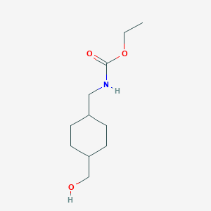 molecular formula C11H21NO3 B14367469 ethyl N-[[4-(hydroxymethyl)cyclohexyl]methyl]carbamate CAS No. 91241-65-5