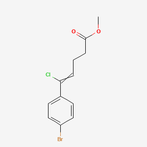 molecular formula C12H12BrClO2 B14367470 Methyl 5-(4-bromophenyl)-5-chloropent-4-enoate CAS No. 93390-52-4