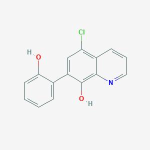 molecular formula C15H10ClNO2 B1436749 5-Chloro-7-(2-hydroxyphenyl)quinolin-8-ol CAS No. 648896-38-2