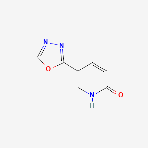 molecular formula C7H5N3O2 B1436752 5-(1,3,4-Oxadiazol-2-yl)-1,2-dihydropyridin-2-one CAS No. 1146290-37-0