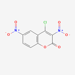 molecular formula C9H3ClN2O6 B14367522 4-Chloro-3,6-dinitrocoumarin CAS No. 93360-60-2